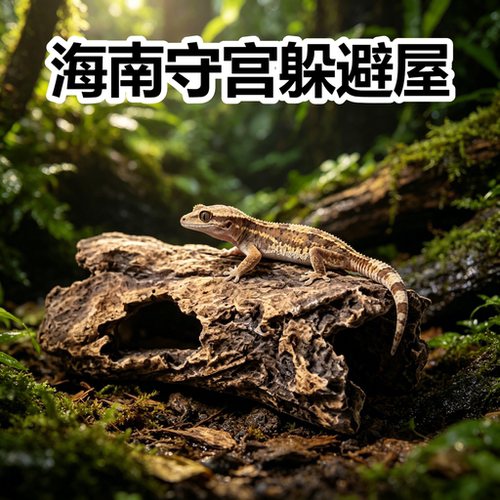 海南守宫躲避屋仿树皮爬台遮蔽屋丛林风格丰荣造景爬宠躲避休息台