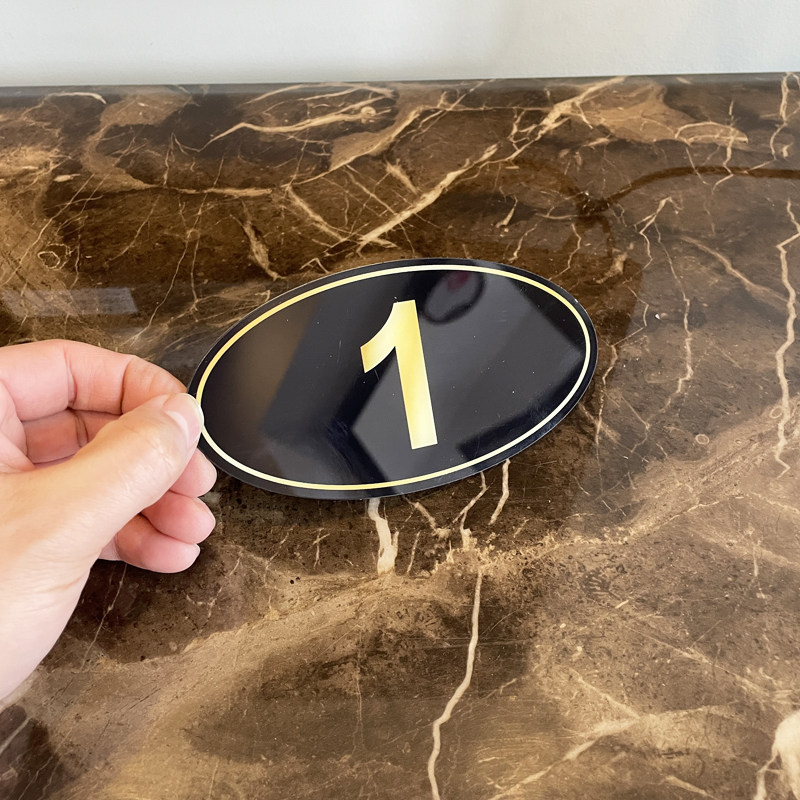 亚克力台球厅号码牌网咖娱乐场所桌球台号数字序号柜号定制