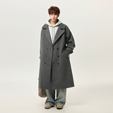 冬季毛呢外套加厚中长款毛呢大衣痞帅炸街风衣休闲呢外套F521P138，男装风衣，电商A430（原星座702）