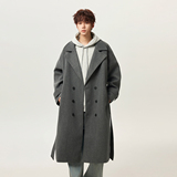 冬季加厚毛呢外套男士中长款毛呢大衣痞帅风衣休闲呢外套F521P138，男装风衣，电商A430（原星座702）