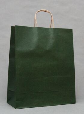 纸袋购物袋子牛皮纸袋现货包袋子  深绿色墨绿礼品袋服装袋鞋盒z
