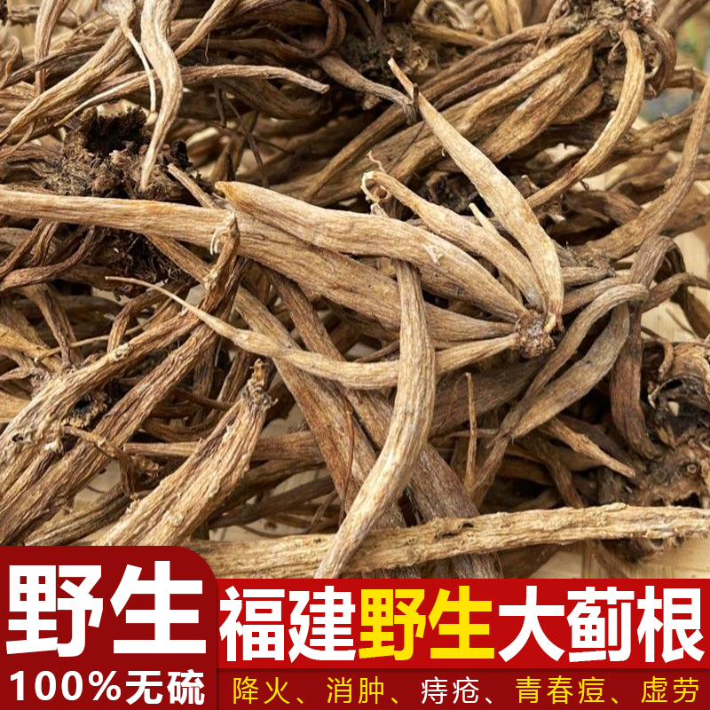 福建深山大蓟根煲汤食材中草根药