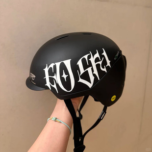 滑雪头盔贴纸定制diy帽子装饰不干胶单板自制印logo图案水晶标签