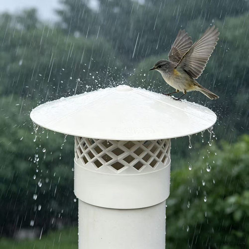 PVC透气帽防雨帽110 160屋顶外墙油烟机排气风帽罩出风口75通风口