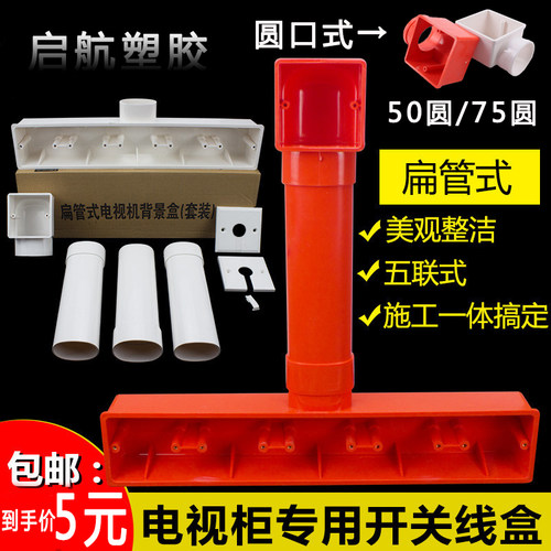 86型电视背景盒5075PVC加厚底盒