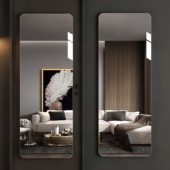 软镜子贴墙自粘家用全身镜免打孔门后穿衣镜高清粘墙亚克力镜面贴