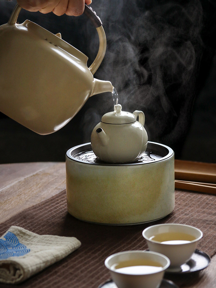 九土壶承湿干泡台茶盘建水家用水洗储水陶瓷茶承茶具茶台茶盘小型