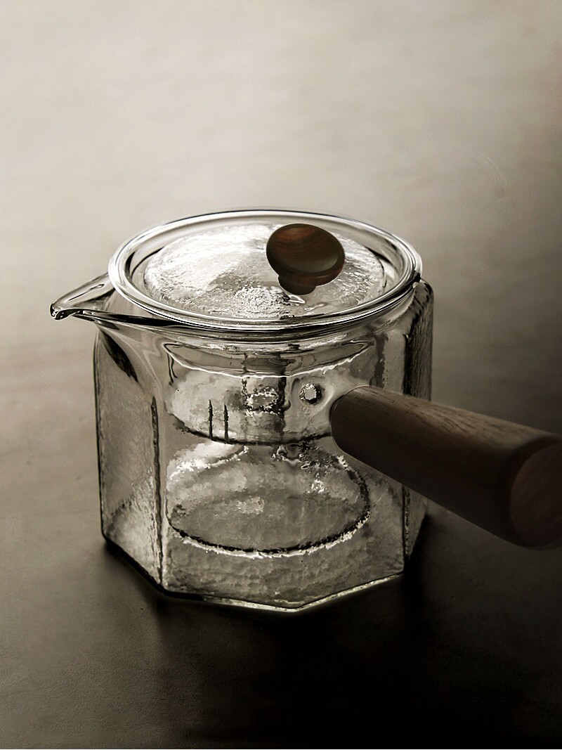 九土玻璃蒸茶器耐热侧把壶加厚煮茶器自动过滤泡茶壶电陶炉用茶具