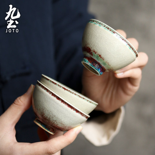 九土陶瓷复古主人杯陶瓷品茗杯