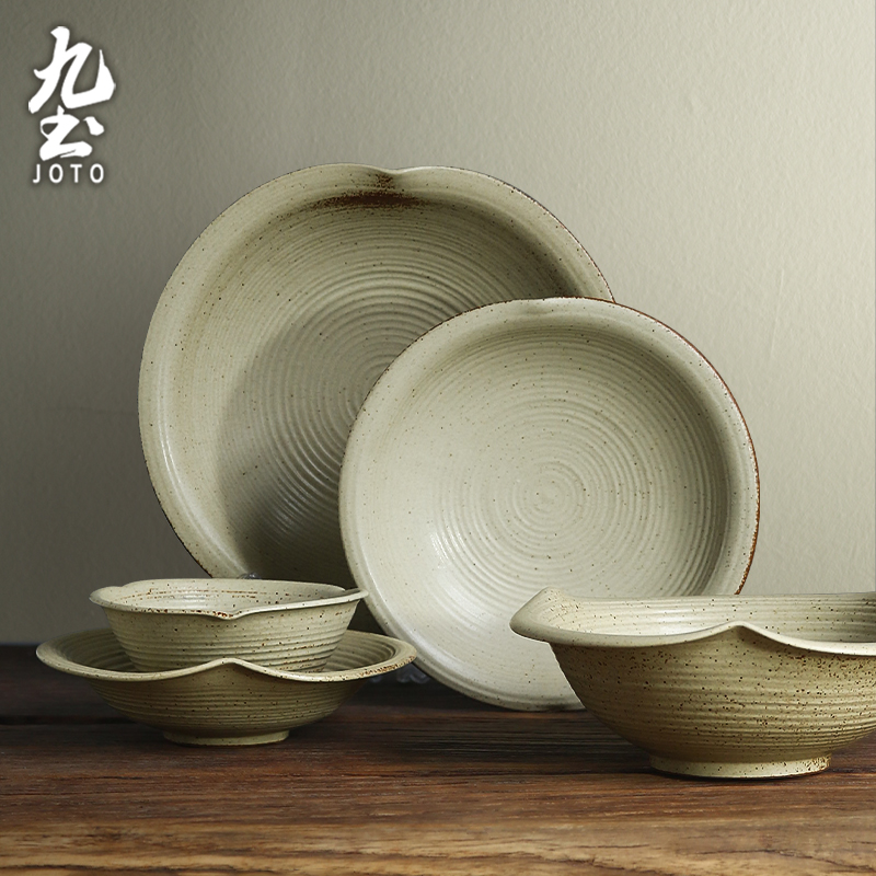 九土家用粗陶餐具面碗汤碗