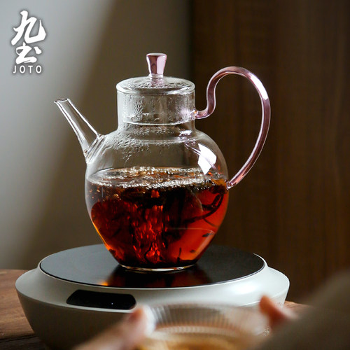 九土耐热玻璃煮茶壶带过滤单壶