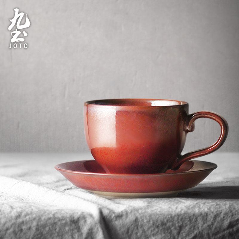 手工製 天目曜變釉色变化丰富 復古陶瓷艺术