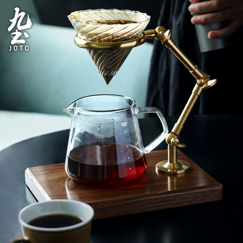 九土黄铜关节手冲咖啡滤杯架