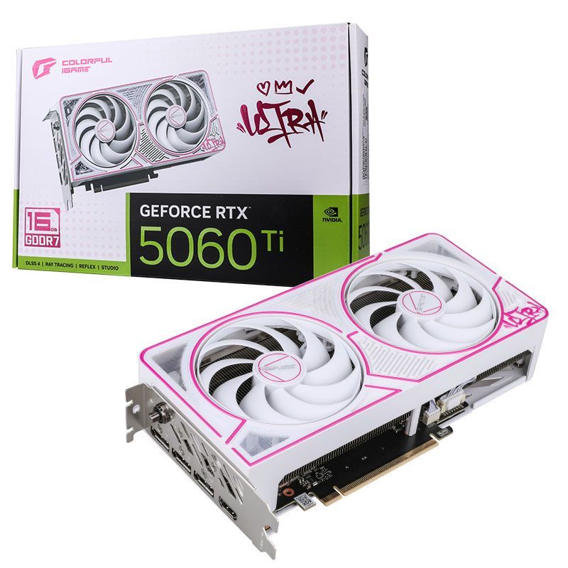 全新国行七彩虹Ultra W DUO RTX5060Ti OC 16GB 双风扇白色显卡图片