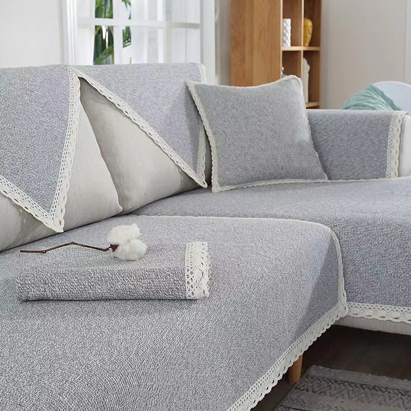 四季通用棉麻沙发垫防静电
