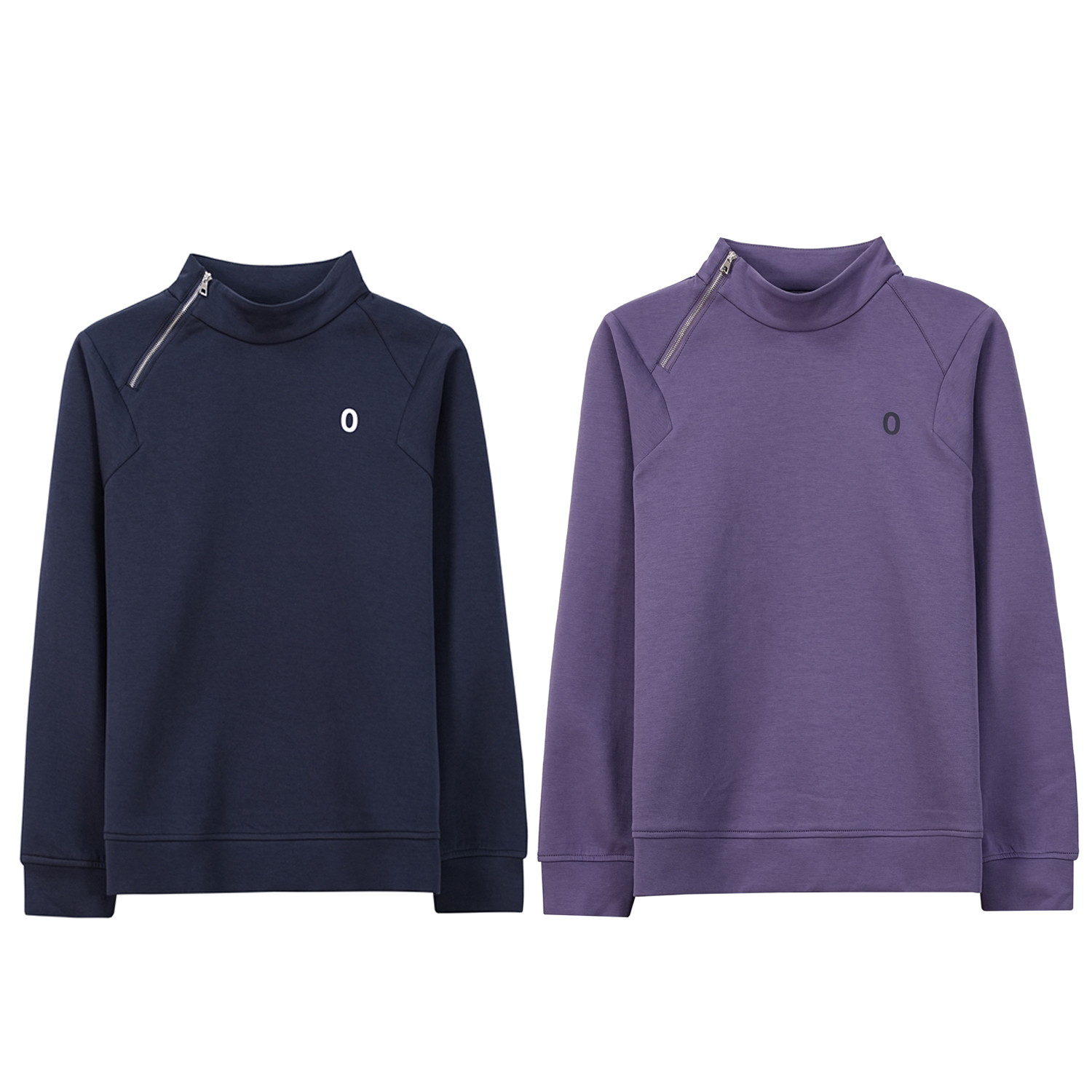 STUNNING JW/ 25737 领口斜拉链休闲百搭棉质卫衣