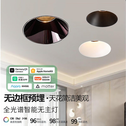 预埋无边框极简射灯智能