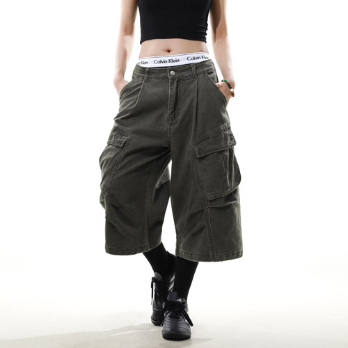 MRNEARLY美式复古工装短裤