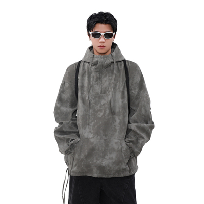 美式高街套头痞帅冲峰衣卫衣外套