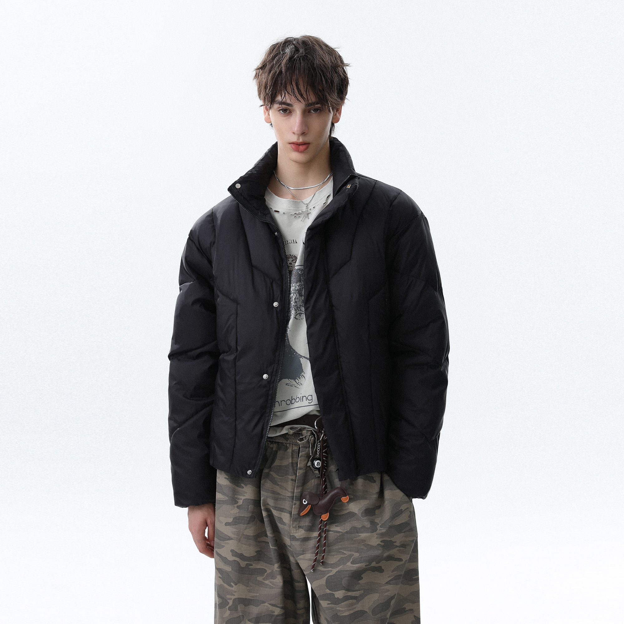 美式高级感加厚保暖立领棉服