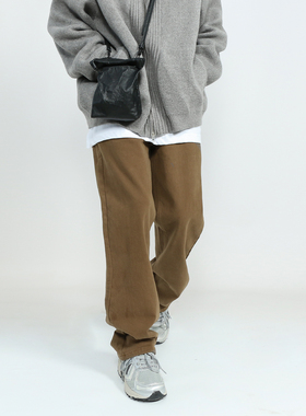 MRNEARLY 美式工装裤子ins潮牌直筒宽松牛仔裤男高级感复古风长裤