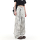 男设计感小众街舞嘻哈裤 MRNEARLY美式 街头扎染废土风阔腿休闲裤 子