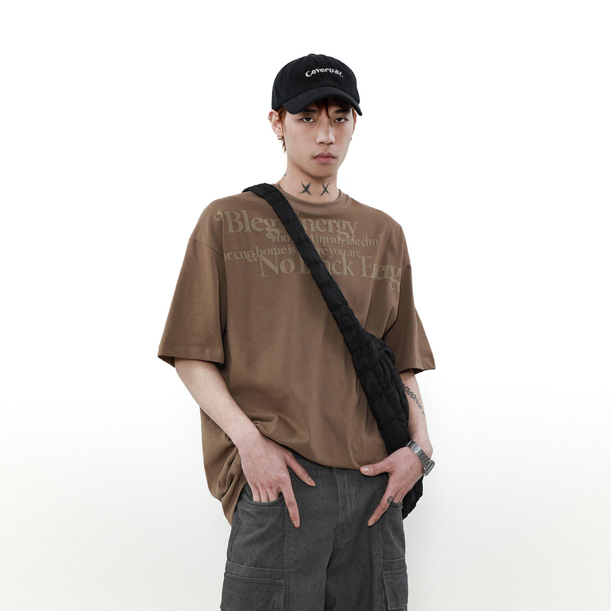 MRNEARLY美式高街印花短袖t恤男图片