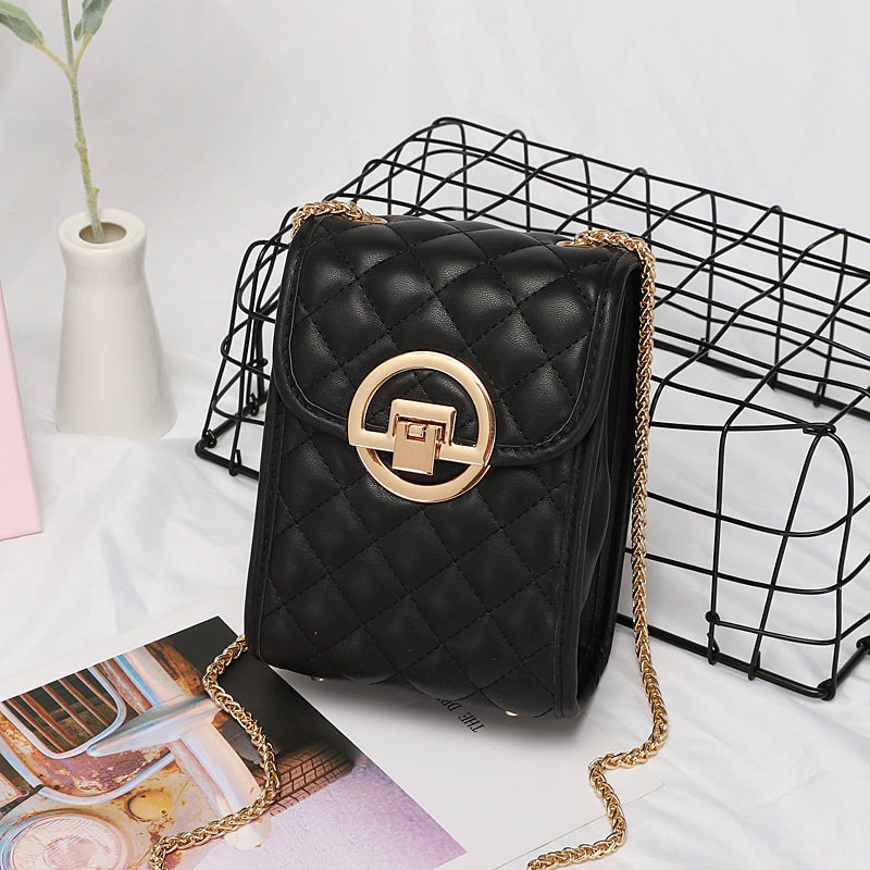 广州女包网红小黑包2021新款女单肩斜跨手机包菱格包潮流女包包,箱包皮具/热销女包/男包,小方包,淘宝优惠券,粉丝福利购,淘宝优惠卷