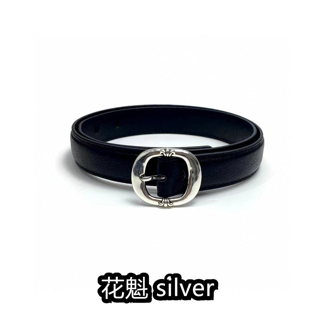 花魁silver925纯银做旧小号2.5cm日字针扣皮带复古小众情侣款腰带