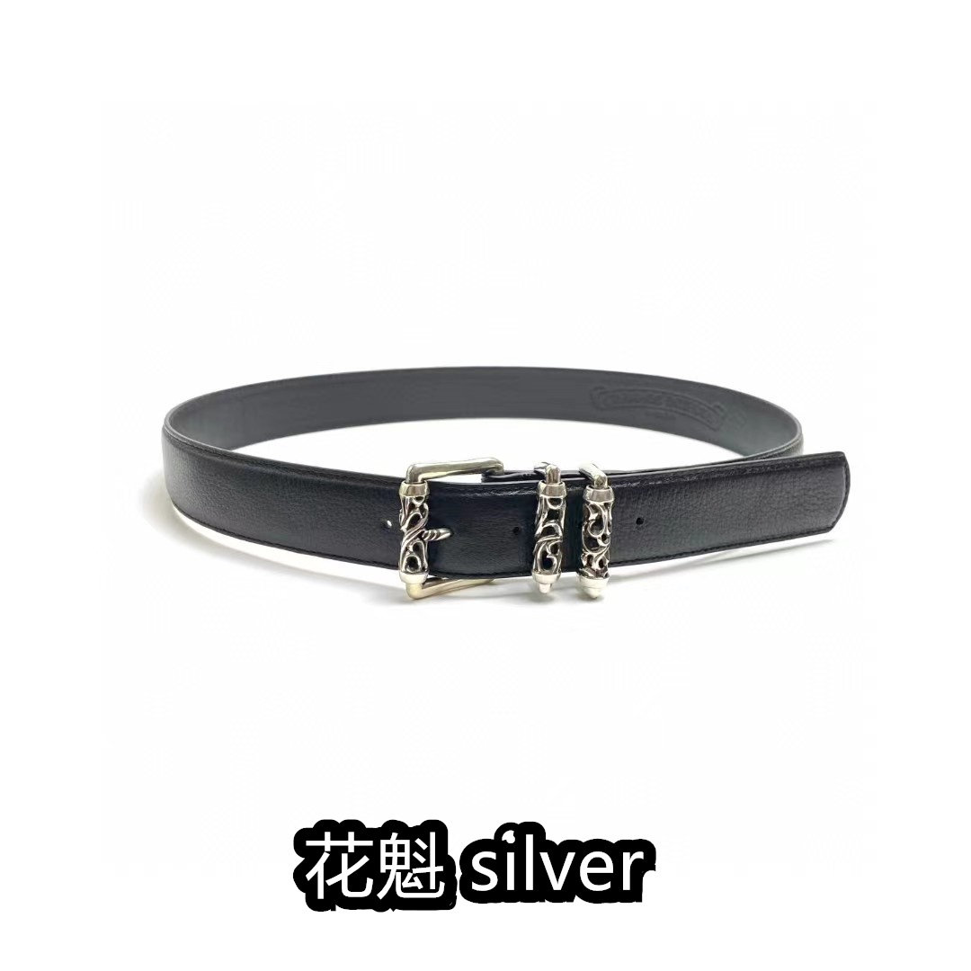 花魁silver 925纯银做旧藤蔓转动滚轮皮带欧美复古潮流情侣款腰带
