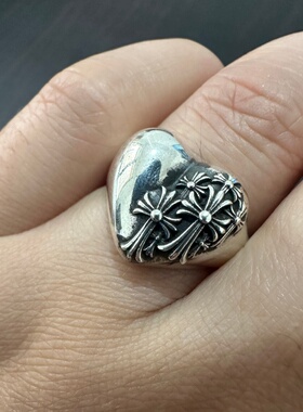 925纯银新款爱心墓葬戒指女