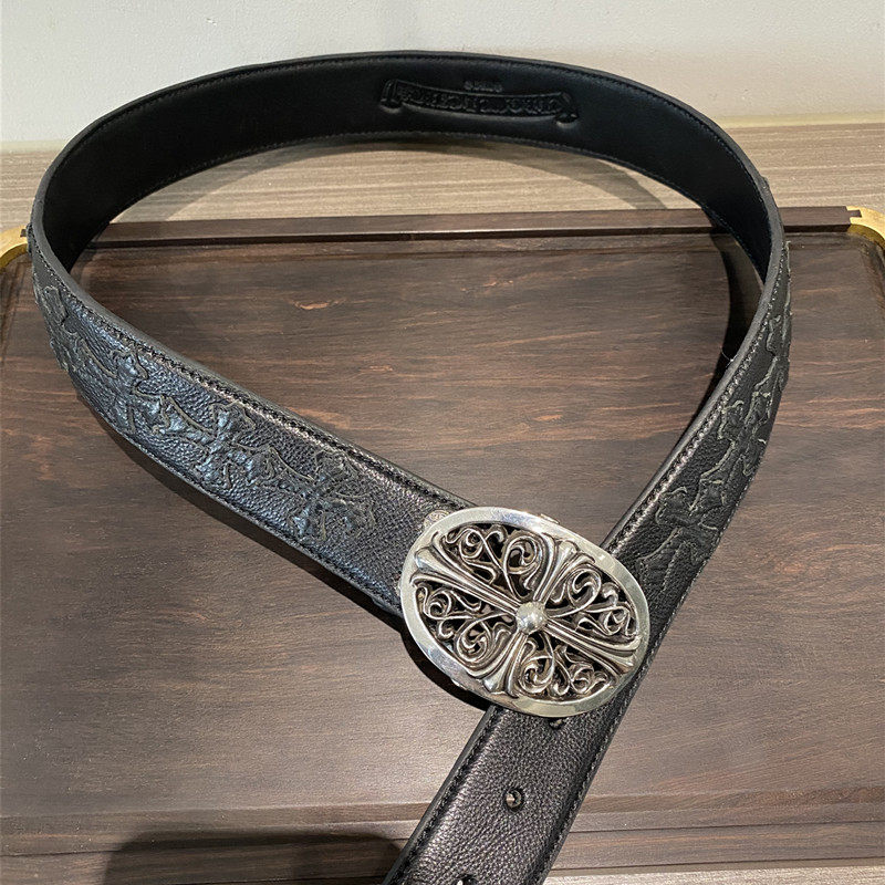 花魁silver 925纯银做旧十字守护者藤蔓腰带扣满十字花皮带情侣款