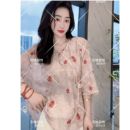 5031春夏复古中国风文艺百搭苎麻印花女士衬衫
