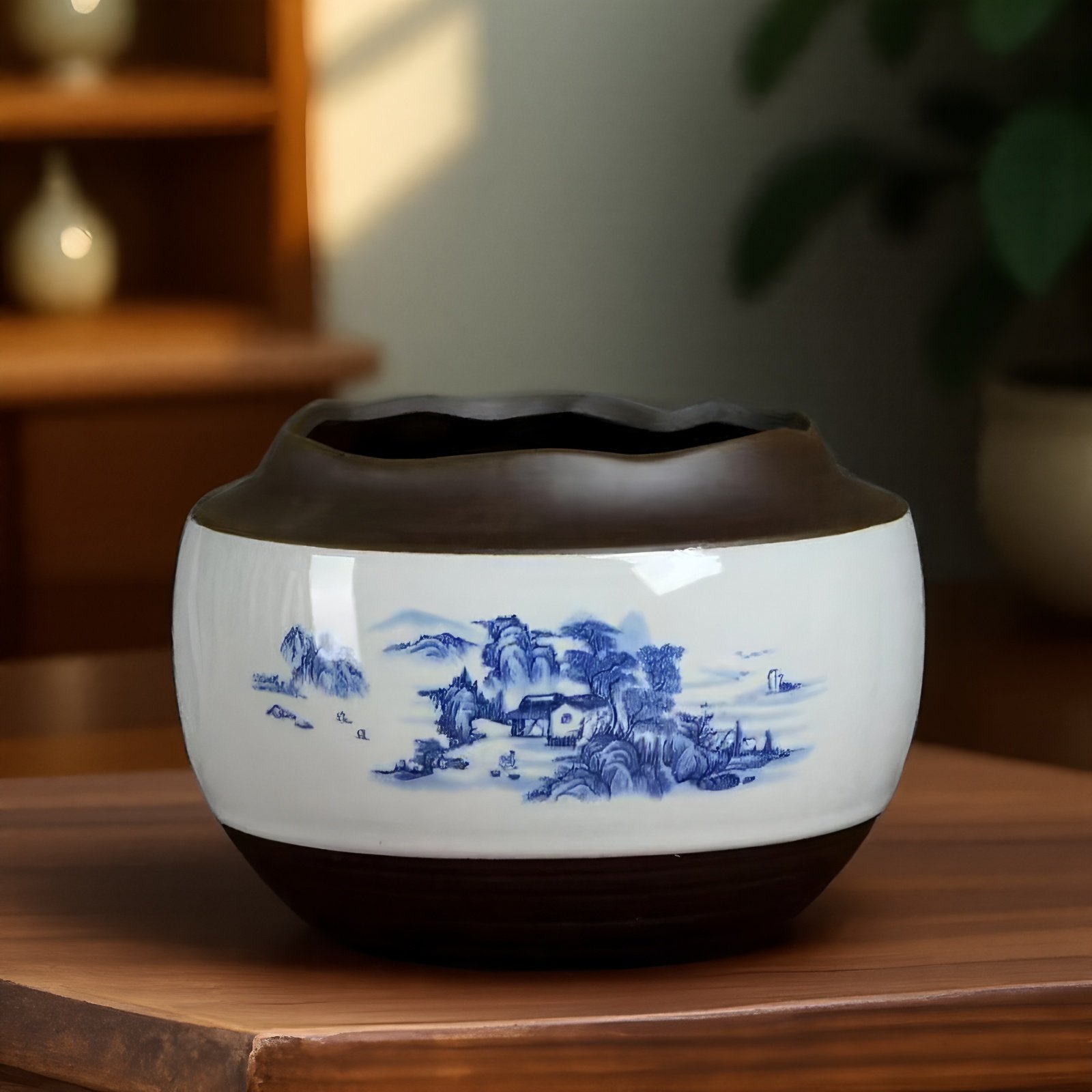 禅意紫砂带托复古蝴蝶兰文竹绿植植物绿萝君子兰多肉花盆家用阳台