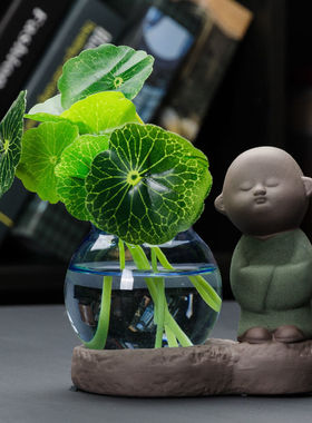 创意透明玻璃花瓶桌面摆件