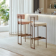 银雁小户型家用吧台椅轻奢高级感高脚椅新款 吧台凳酒吧椅岛台餐椅