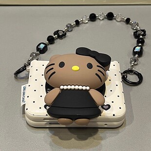 网红kt猫磁吸支架适用华为Pura 2小米mixflip2全包三星zflip7手链OPPOFindN3Flip荣耀女 X折叠屏手机壳pocket