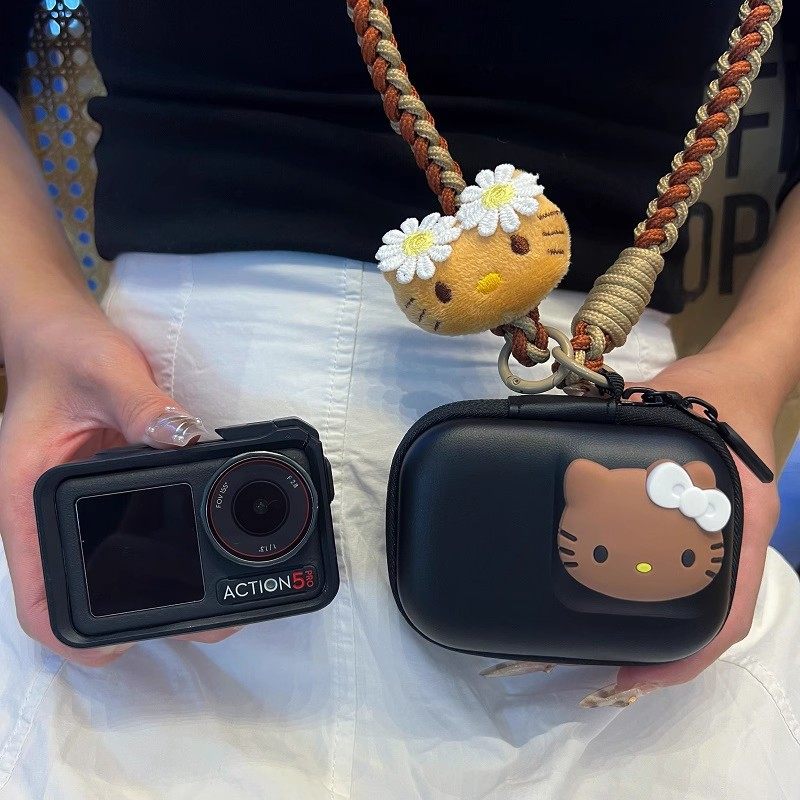 网红凯蒂猫适用大疆action5pro/4/3收纳包影石360AcePro2相机包女