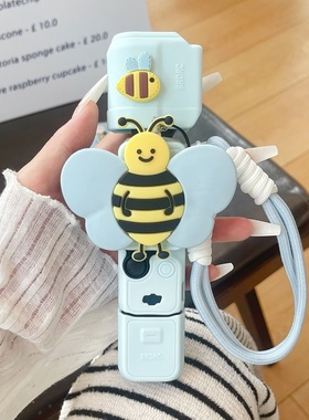 蓝色大翅膀蜜蜂适用大疆pocket3口袋相机云台相机保护套硅胶配件