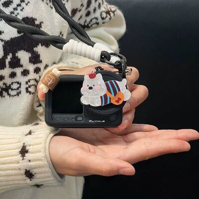 可爱背包小狗适用大疆action6/5pro/4/3运动相机保护套配件镜头盖