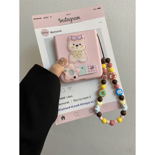 网红西高地发夹支架适用华为pocket2折叠屏手机壳小米mixflip个性三星zflip6手链OPPO Find N3Flip荣耀vivo女