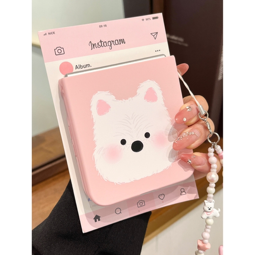 网红西高地适用华为Pura X折叠屏手机壳pocket小米mixflip三星zflip6手链OPPOFind N3Flip硬壳肤感荣耀vivo女