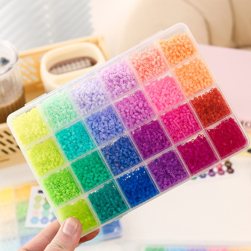 融合豆2.6mm彩色拼豆补充装24色拼豆豆手工DIY材料包套装带收纳盒,玩具/童车/益智/积木/模型,拼豆/拼豆工具,淘宝优惠券,粉丝福利购,淘宝优惠卷