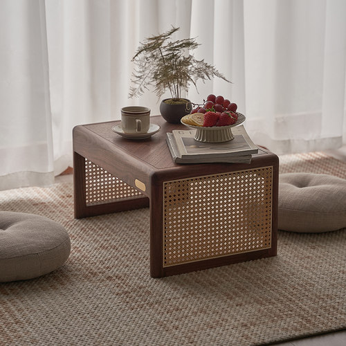 实木小桌子拼花两用黑胡桃木