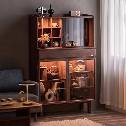 展示柜色格茶具收纳氛围展示