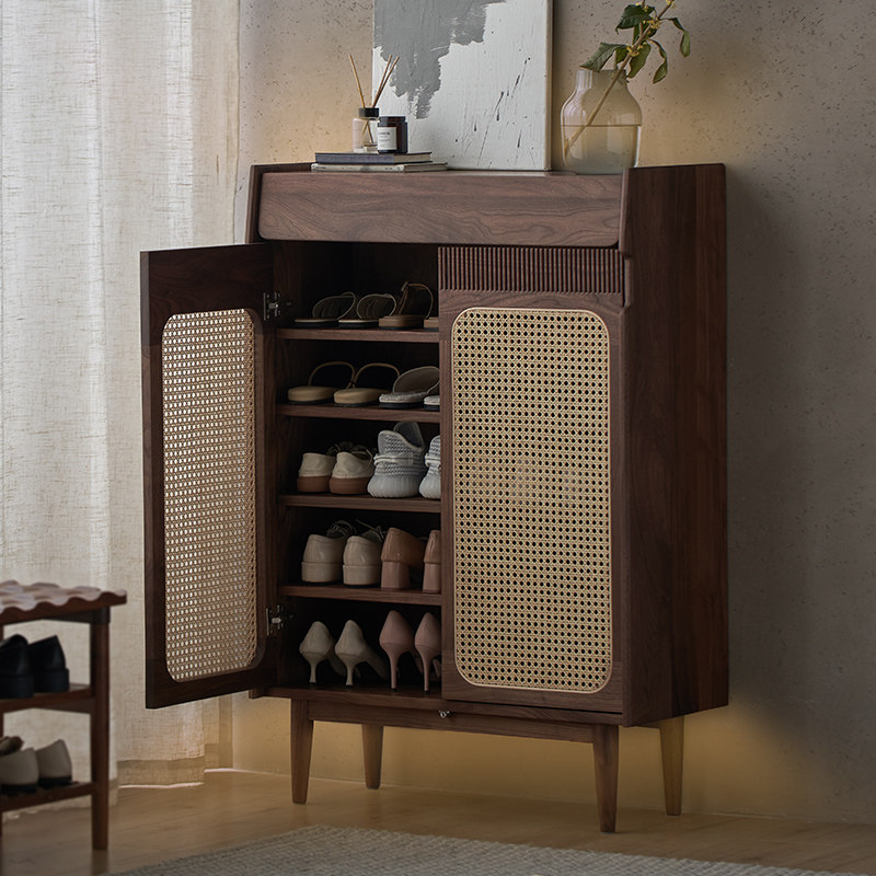 solid wood Shoe cabinet household Doorway Northern Europe Black walnut Simplicity modern Outside capacity shoe rack register and obtain a residence permit Entrance cabinetin the Residential furniture , Cabinet , Shoebox  category - from Buy2taobao.com to provide professional Taobao agent buy service