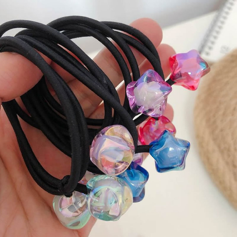 星星串珠幻彩高弹力大皮筋发绳