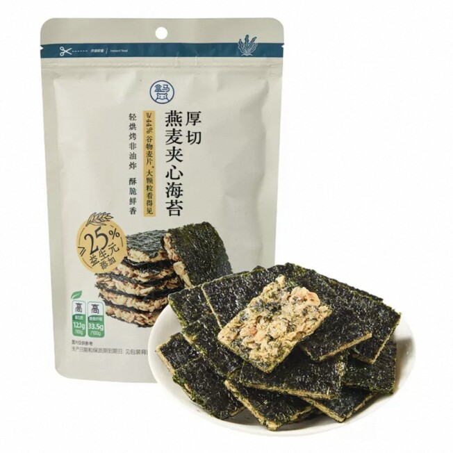 盒马代购厚切燕麦夹心海苔90g