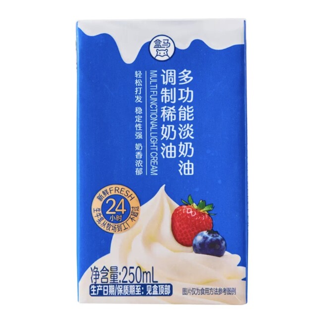 盒马代购多功能淡奶油250ml