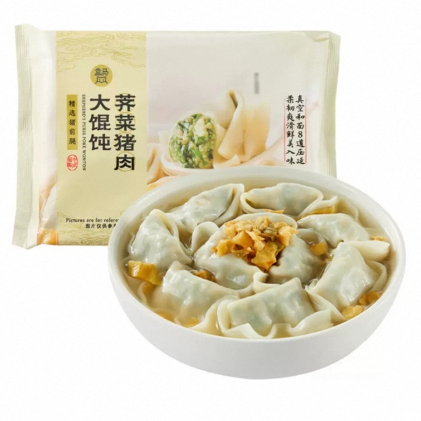 盒马代购 芥菜猪肉大馄饨521g（18只）